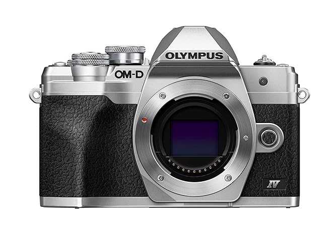 OM SYSTEM OLYMPUS E-M10 Mark IV Silver Micro Four Thirds System Camera 20MP Sensor 5-Axis Image Stabilization 4K Video Wi-Fi - Silver - Camera Only