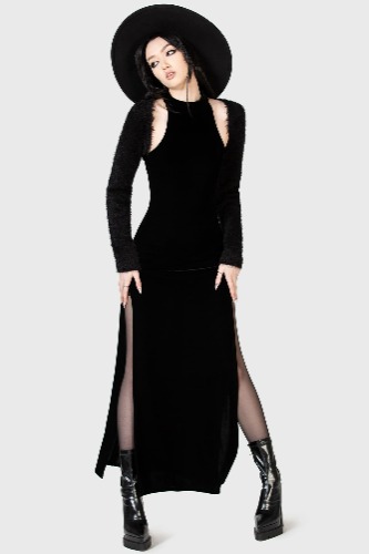 Castella Maxi Dress | XS / Black / 96%Polyester 4%Elastane