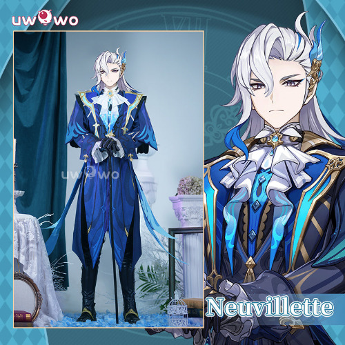 Uwowo Collab Series: Genshin Impact Hydro Fontaine Neuvillette Cosplay Costume - 【Pre-sale】L