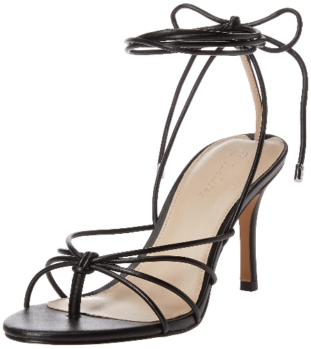 The Drop Women's Archie Lace-Up Strappy Heeled Sandal - 8 - Black