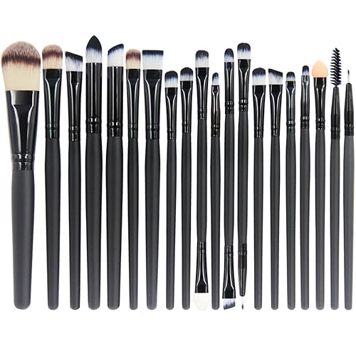 EmaxDesign 20 Pieces Makeup Brush Set Professional Face Eye Shadow Eyeliner Foundation Blush Lip Makeup Brushes Powder Liquid Cream Cosmetics Blending Brush Tool
