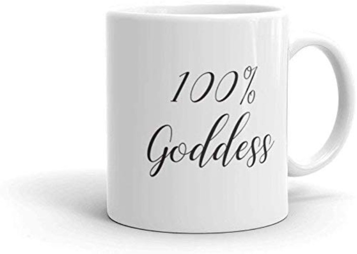 Tazza da caffè con scritta in lingua inglese "Goddess", per amici, regalo di compleanno, per amanti del caffè, tazza di ceramica, divertente citazione da ufficio, regalo per la mamma