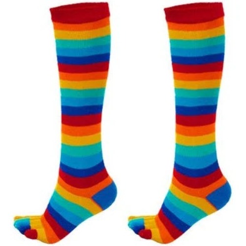 Rainbow Knee High Socks (Toe Socks) | Default Title