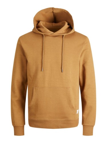 Jack & Jones S Jjebasic Sweat Hood Noos Felpa con Cappuccio, Gomma. vestibilità: Rosso, L Uomo