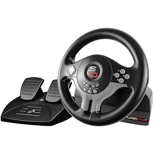 SUBSONIC Superdrive - SV250 Racing steering wheel with pedals and gearshift paddles for nintendo Switch - Ps4 - xbox Seie X/S, Xbox One - PC - SV200