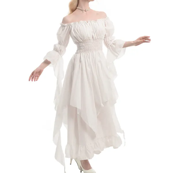 NSPSTT Renaissance Dress Medieval Dress Victorian Dress Long dress Gothic Dress