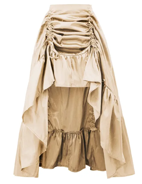 Scarlet Darkness Women's Gothic Steampunk Skirt Victorian High-Low Bustle Skirt