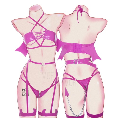 Hell Rider Succubus Lingerie - Pink / L/XL