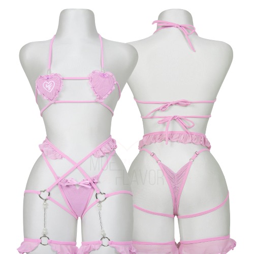 Heart Blush Lingerie - Pink / 3rd Batch Pre-Order S/M