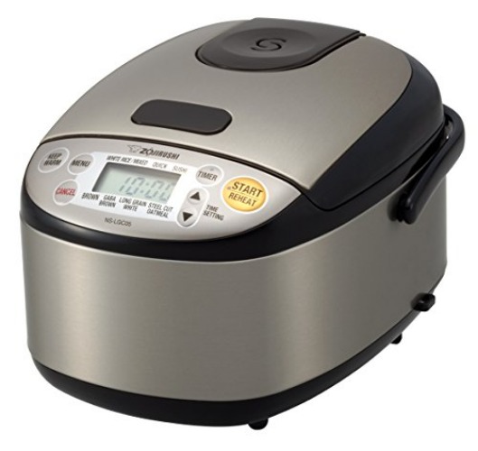 Zojirushi NS-LGC05XB Micom Rice Cooker & Warmer, 3-Cups (uncooked), Stainless Black - Stainless Black - 3-Cups (uncooked), - Rice Cooker & Warmer