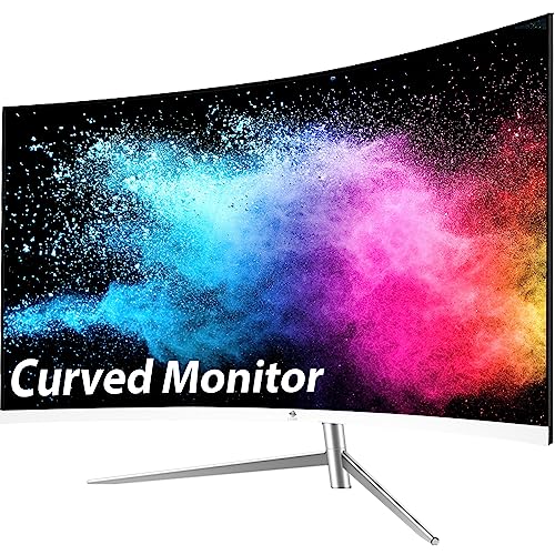 Z-Edge 24-inch Curved Gaming Monitor, Full HD 1080P 1920x1080 LED Backlight Monitor, with 75Hz Refresh Rate and Eye-Care Technology, U24C 178° Wide View Angle, VGA+HDMI - U24C