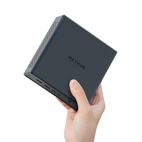 MAXHUB Mini PC, Mi20 with Alder Lake-N100 (up to 3.4GHz), 16GB DDR4 RAM 512GB PCIe SSD, Desktop Computer Support 4K Triple Display / USB3.2 / WiFi 6 / BT5.1 / Gigabit Ethernet for Home/Office - N100 16GB+512GB