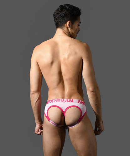 ALMOST NAKED® Retro Bamboo Bubble Butt Jock | PINK / M