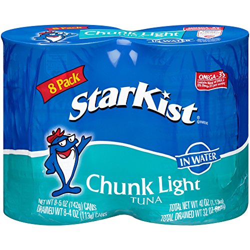 StarKist Chunk Light Tuna in Water, 5 oz Can, Pack of 8 - Chunk Light in Water - 5 Ounce (Pack of 8)