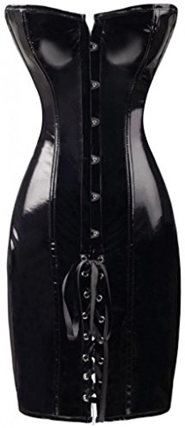 Alivila.Y Fashion Womens Faux Leather Vintage Club Party Corset Dress