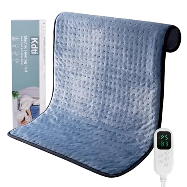 Heating Pad for Back Pain - Heating Pad for Cramps Relief, 32"x24" Moist Heat Options, Electric Heat Pad for Back, Neck, Shoulder Pain, Fast Heating 6 Temperature Level, 4 Timer Modes, Auto Shut Off