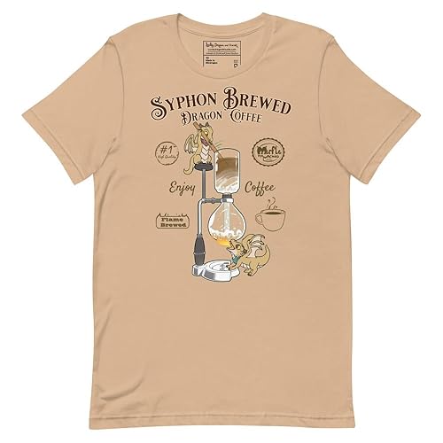 Syphon Coffee Dragons T-shirt - 4X-Large - Tan