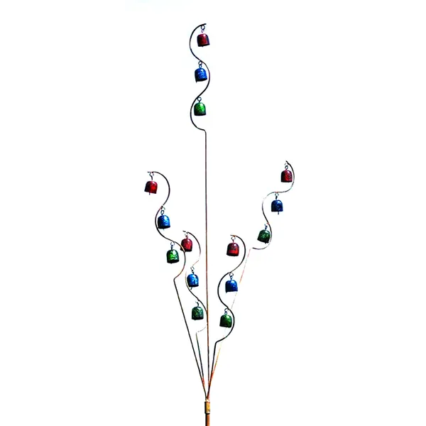 Bell Spiral Garden Stake Multicolor