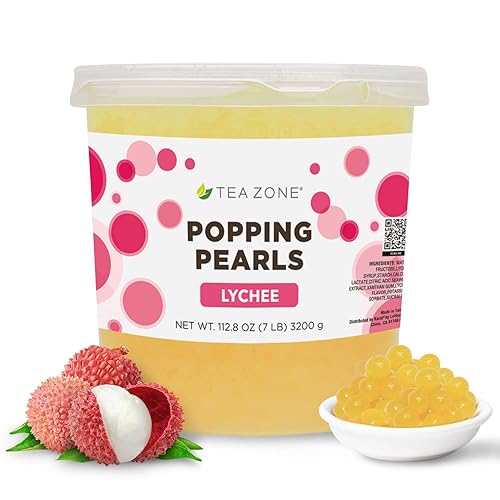 Tea Zone 7 lb Lychee Popping Pearls - Lychee