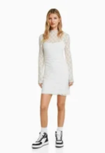 Lace long sleeve dress