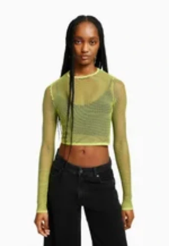 Longsleeve fishnet top
