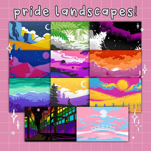 Subtle Pride Flag Landscape 4x6 Postcard Prints