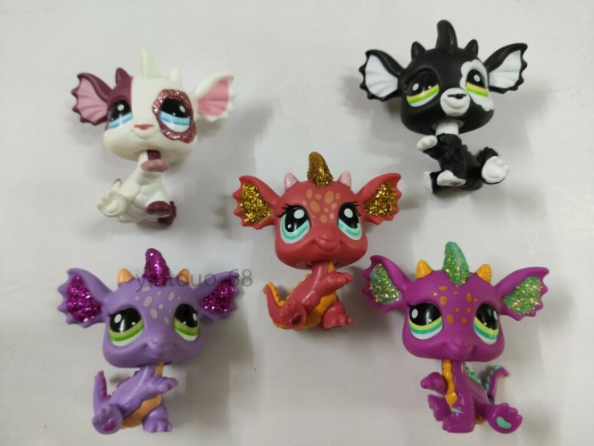 LPS Pet Purple Red Glitter Dragon series lps 1 pcs random choice