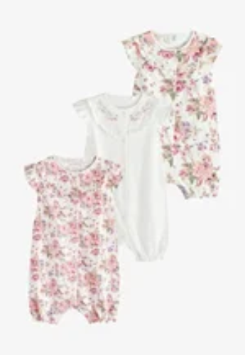 3 PACK - REGULAR FIT - Haalari - pink white floral