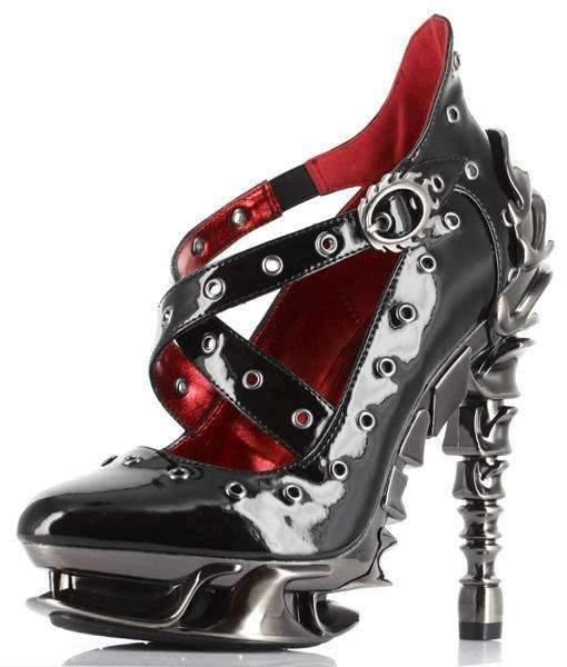 Hades Alternative Shoes Crow Black High Heels - 9 / Black