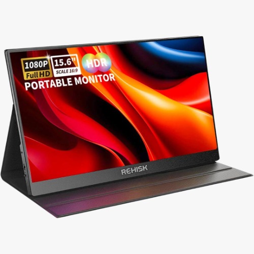 ReHisk RE-15.6FC - 15.6'' FHD 1080P Portable Monitor With Full Cover