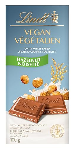 Lindt Vegan Hazelnut Chocolate Bar, 100 Grams