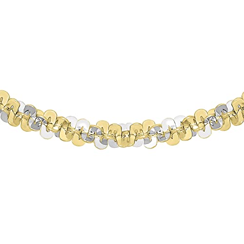 TJC 9Carat Yellow Gold, White Gold Tocalle Chain Lobster Clasp Size 20 Inches