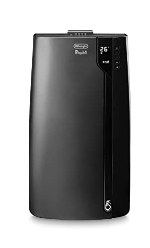 De'Longhi Pinguino PACEX120 Silent | Portable Air Conditioner with Real Feel Technology | 110m³, 11,500 BTU, A Energy Efficiency, Black