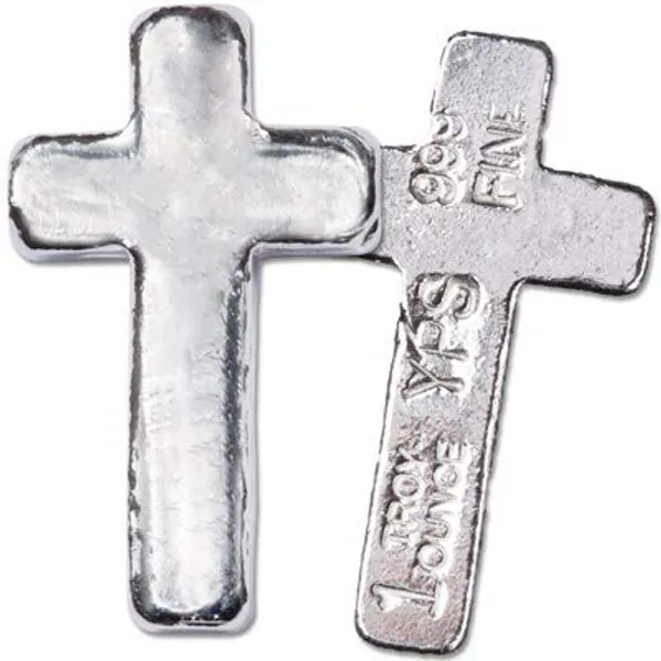 1 oz .999 Hand-Poured Silver Cross