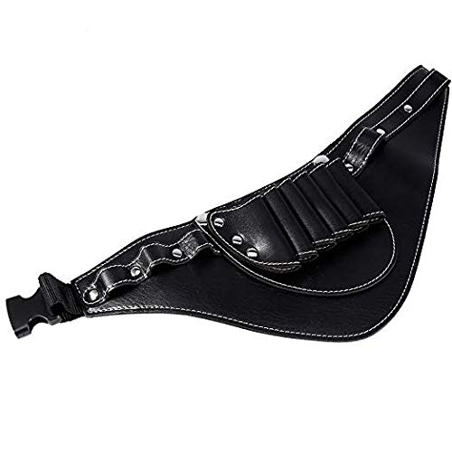 Scissor Holster with PU Leather Hairdressing Bag Pouch Holder with Waist Shoulder Belt Leather Scissor Bag for Hairdressers