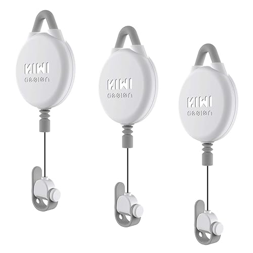 KIWI design VR Cable Management, 3 Packs VR Pulley System Compatible with Quest 3S/3/2/1/Pico/PSVR/PSVR2 - White