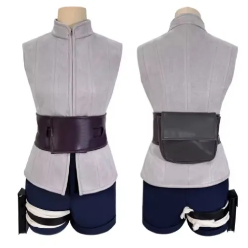 HOLOUN Anime Hyuga Hinata Cosplay Costume Wig Top Shorts Waist Bag Christmas Gift
