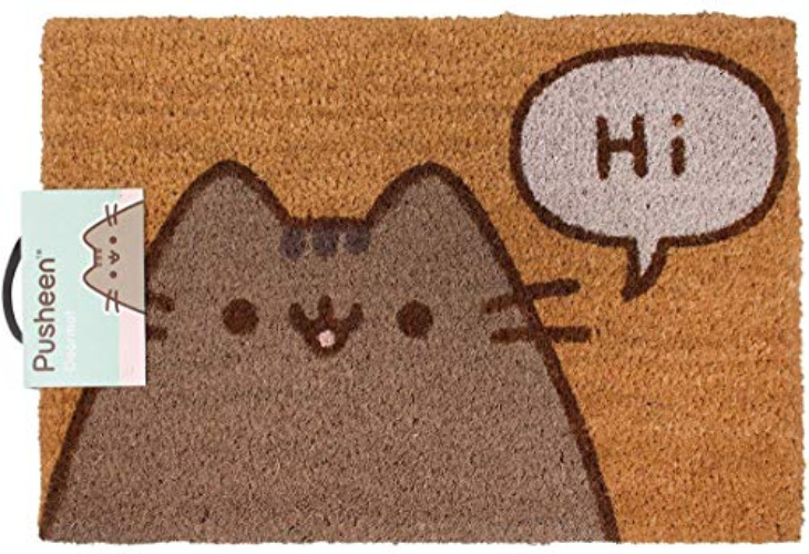 Pusheen Die Katze SAGT Hallo Fußmatte 40 x 60 x 1,3 cm Einheitsgröße - 60 x 40 x 1.5 cm - Mehrfarbige