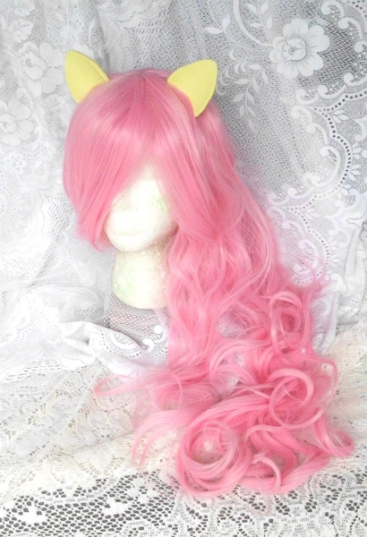Fluttershy Wig, Pink, Pony, MLP, Costume, cosplay, Costume, Long My Little Pony, MLP, Apple Jack