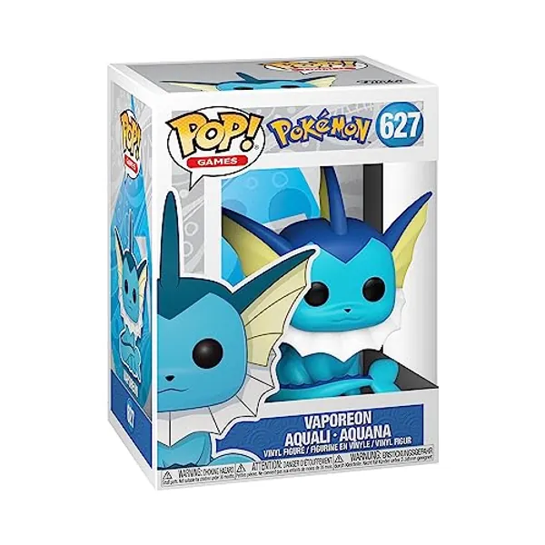 Funko Pop! Games: Pokemon - Vaporeon - Collectable Vinyl Figure - Gift Idea - Official Merchandise - Toys for Kids & Adults - Video Games Fans - Model Figure for Collectors and Display - Single