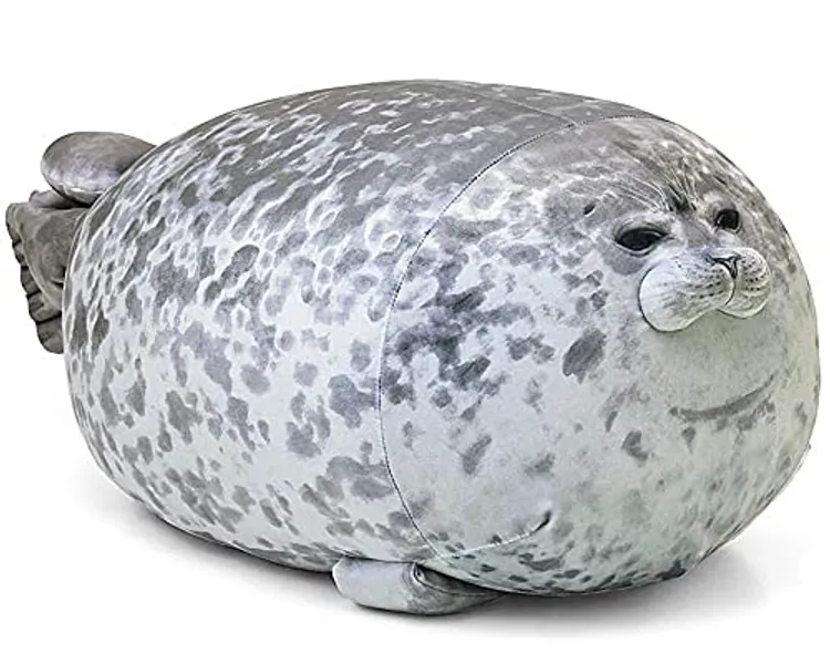 ETAOLINE Chubby Blob Seal Pillow Cute Seal Plush Toy Stuffed Animals - Style-a - M(15.7in)