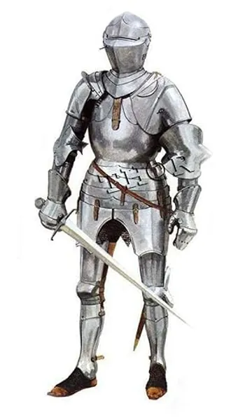 THOR INSTRUMENTS Fully Wearable Medieval Knight Suit Of Templar Armor Combat Full Body Costume Rustic Vintage Home Decor Gifts