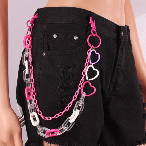 Lovecore Belt Chain - Pink