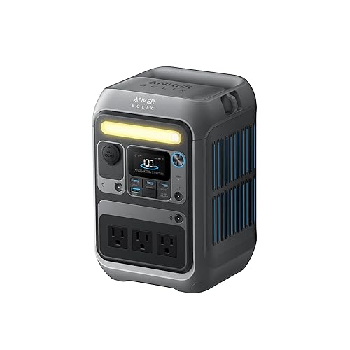Anker SOLIX C300 Portable Power Station, Outdoor 288Wh LiFePO4 Battery, 300W (600W Surge) Solar Generator, 140W Two-Way Fast Charging, for Camping, Traveling, and Emergencies (Solar Panel Optional) - Anker SOLIX C300