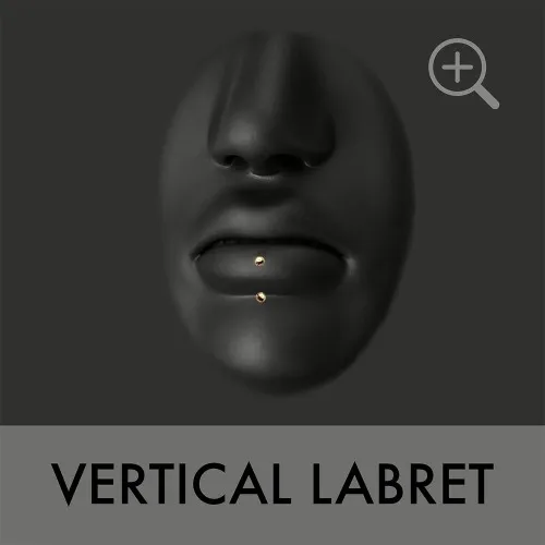 Vertical Labret Piercing
