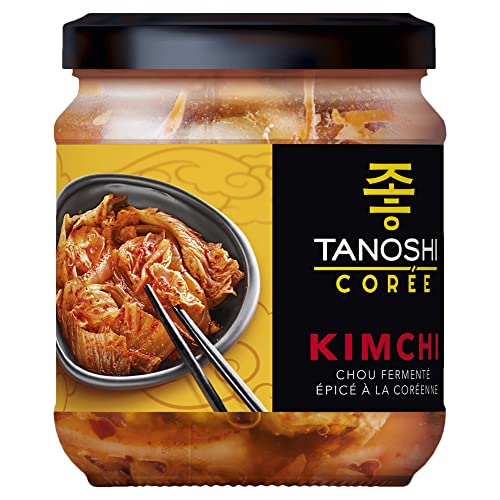 TANOSHI - Kimchi - Chou Fermenté épicé -Sans Glutamate Ajouté - Accompagnement Pour Une Touche Coréenne - le pot de 330g - Kimchi