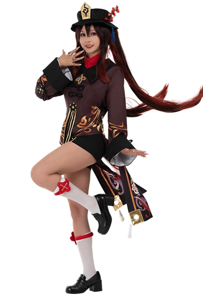 Genshin Impact Hu Tao Cosplay Costume Chinese Traditional Outfit