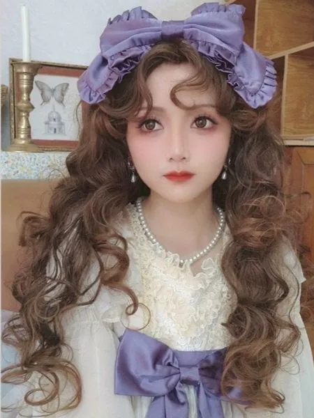 [$21.99]Gorgeous Vintage Curly Wig Brown Curly Wig