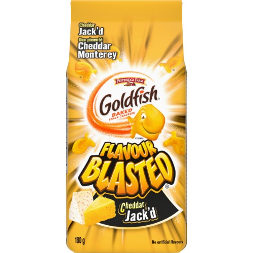Goldfish Cheddar Crackers Made with Veggies & Fruits, 180 Grams - 180 g (Pack of 1)