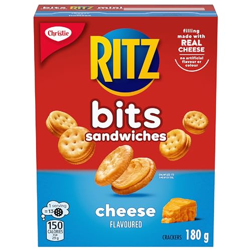 Ritz Bits Cheese Sandwich Crackers, School Snacks, 180g - 180 g (Pack of 1) - Crackers